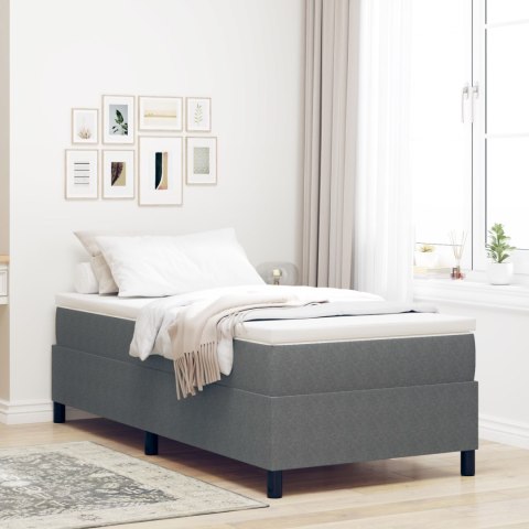 ŁÓŻKO KONTYNENTALNE JASNOSZARY 80X200CM Z MATERIAŁU SZTRUKSOWEGO