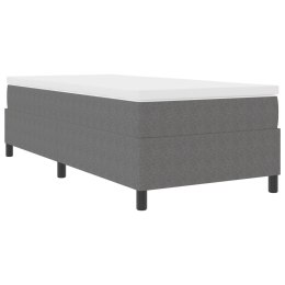 ŁÓŻKO KONTYNENTALNE JASNOSZARY 80X200CM Z MATERIAŁU SZTRUKSOWEGO