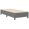 ŁÓŻKO KONTYNENTALNE JASNOSZARY 80X200CM Z MATERIAŁU SZTRUKSOWEGO