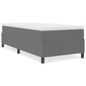 ŁÓŻKO KONTYNENTALNE JASNOSZARY 80X200CM Z MATERIAŁU SZTRUKSOWEGO