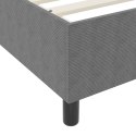 ŁÓŻKO KONTYNENTALNE JASNOSZARY 80X200CM Z MATERIAŁU SZTRUKSOWEGO
