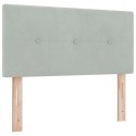 ŁÓŻKO BOX SPRING Z MATERACEM JASNOSZARY 90X200CM AKSAMIT