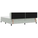 ŁÓŻKO BOX SPRING Z MATERACEM JASNOSZARY 200X200CM AKSAMIT
