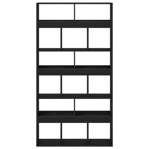 PRZEGRODA POKOJOWA 2 SZT. DĄB CZARNY 100X33X187,5CM DREWNO SKLEJONE