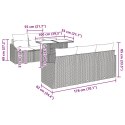 ZESTAW SOF OGRODOWYCH 7 CZĘŚCI Z PODUSZKAMI SZARY POLI RATTAN
