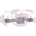 ZESTAW SOF OGRODOWYCH Z PODUSZKAMI BEŻOWY POLY RATTAN