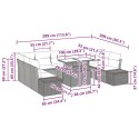 ZESTAW MEBLI OGRODOWYCH 10-CZĘŚCIOWY Z PODUSZKAMI CZARNY POLIRATTAN