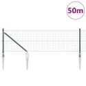 EURO FENCE Z 13 KOLCAMI 0.6X50M ZE STALI OCYNKOWANEJ ZIELONY
