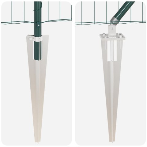 EURO PŁOT Z 13 WBIJANYMI SŁUPKAMI 0.6X50M STAL GALWANIZOWANA ZIELONA