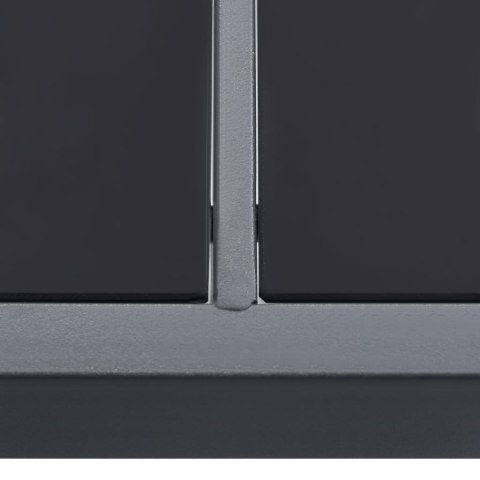 STÓŁ JADALNIANY DO OGRODU 190X90X74CM ANTRACYT STAL