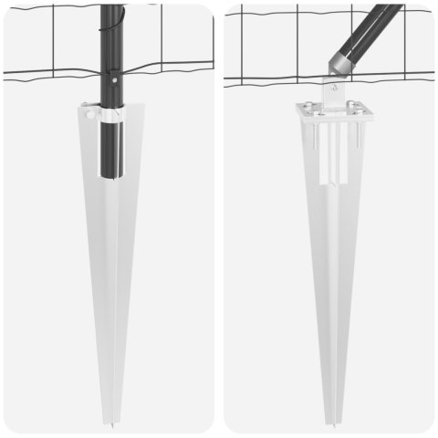 EURO FENCE SZARY ZESTAW 2 SZARY METALOWY 25X 1M WYTRZYMAŁY