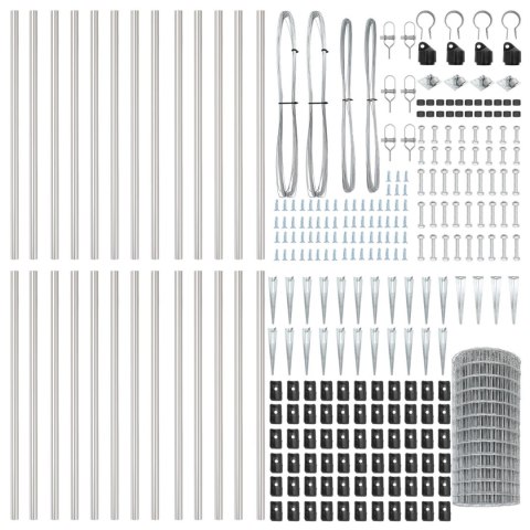 EURO FENCE Z 13 PALAMI Z KOLCAMI 0.6X50M ZE STALI OCYNKOWANEJ