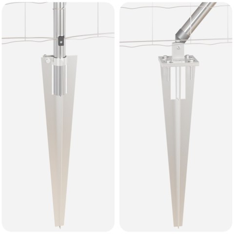 EURO FENCE Z 13 PALAMI Z KOLCAMI 0.6X50M ZE STALI OCYNKOWANEJ