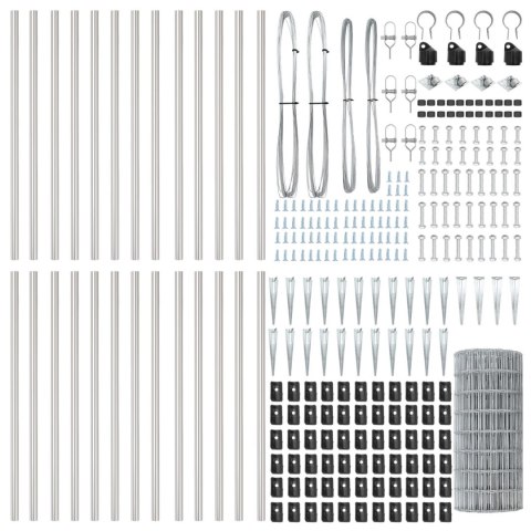EURO PŁOT Z 13 WBIJANYMI SŁUPKAMI 0.4X50M STAL GALWANIZOWANA