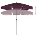 PARASOL PLAŻOWY CZERWONY 180X120CM