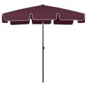 PARASOL PLAŻOWY CZERWONY 200X125 CM