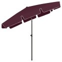 PARASOL PLAŻOWY CZERWONY 200X125 CM