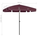 PARASOL PLAŻOWY CZERWONY 200X125 CM