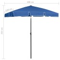 PARASOL PLAŻOWY LAZUROWY 180X120 CM