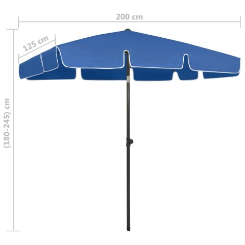 PARASOL PLAŻOWY LAZUROWY 200X125CM