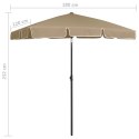 PARASOL PLAŻOWY TAUPE 180X120CM