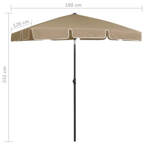 PARASOL PLAŻOWY TAUPE 180X120CM