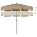 PARASOL PLAŻOWY TAUPE 200X125 CM