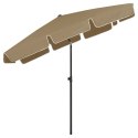 PARASOL PLAŻOWY TAUPE 200X125 CM