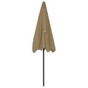 PARASOL PLAŻOWY TAUPE 200X125 CM