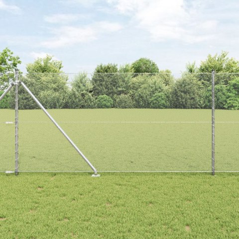 PŁOT SZEŚCIOKĄTNY 1X50M STAL OCYNKOWANA SŁUPKI PŁOTOWE Z KOLCEM 13 SZT. Ø32MM 120CM STAL OCYNKOWANA