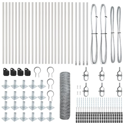 OGRODZENIE SZEŚCIOKĄTNE 0,8X50M STAL OCYNKOWANA + SŁUPKI I SIATKA TRWAŁE