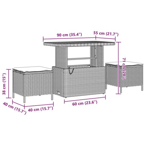 ZESTAW 10-CZĘŚCIOWY SOF OGRODOWYCH Z PODUSZKAMI CZARNY POLIRATTAN AKACJA SOFA DWUOSOBOWA OGRODOWA Z PODUSZKAMI CZ