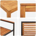 ZESTAW OGRODOWY 3 CZĘŚCI DREWNO AKACJOWE KRZESŁA 2 SZTUKI