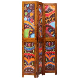 DZIELNIK POKOJU 3 PANELE BRĄZOWY 35X1.5X160CM SOLIDNE DREWNO AKACJA