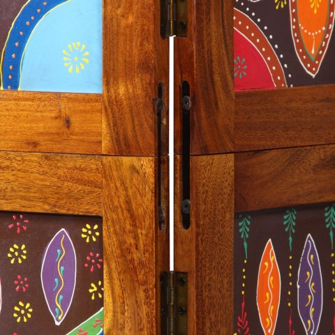 DZIELNIK POKOJU 3 PANELE BRĄZOWY 35X1.5X160CM SOLIDNE DREWNO AKACJA