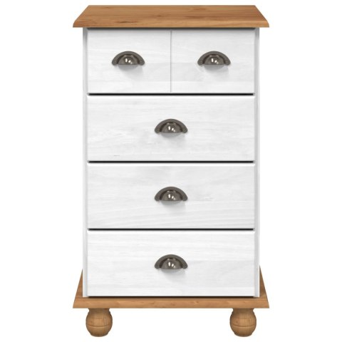 KOMODA 'ASKIM'BIAŁA 45,8X40X79CM DREWNO LITE SOSNOWE