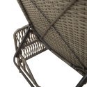 WYGODNY LEŻAK OGRODOWY SZARY I CIEMNOSZARY RATTAN PE 157X55X92CM