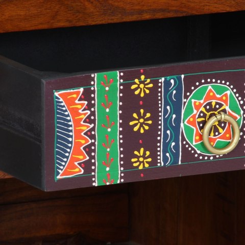 STOJAK NA TELEFON BRĄZOWY 40X35X75CM DREWNO AKACJI