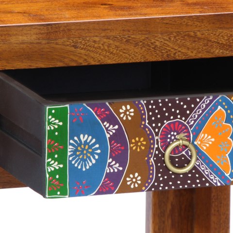 TOALETKA Z LUSTREM MIODOWY BRĄZ LITE DREWNO AKACJOWE