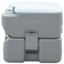 TOALETA KEMPINGOWA PRZENOŚNA SZARA 10L ZBIORNIK NA CZYSTĄ WODĘ 20L ZBIORNIK NA ODPADY