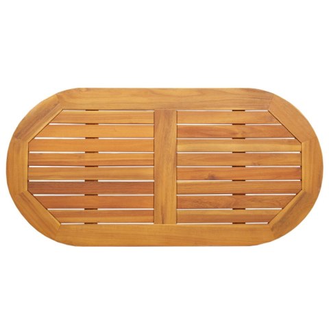 BLAT STOŁU 100X50X2.2CM OWALNY Z LITEGO DREWNA AKACJOWEGO