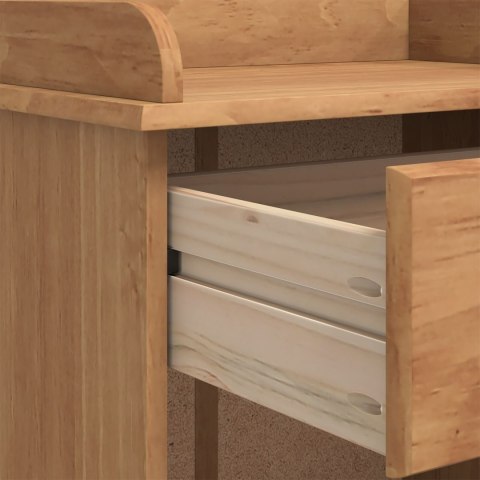 CABINET ASKIM Z 12 UCHWYTAMI NA BUTELKI MIÓD BRĄZOWY LITE DREWNO SOSNOWE