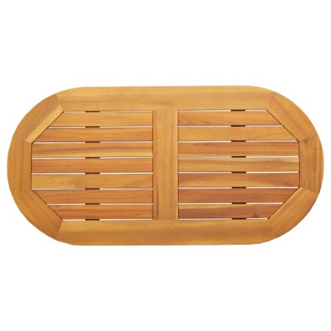 OWALNY BLAT STOŁU 90X45X2CM Z LITEGO DREWNA AKACJOWEGO