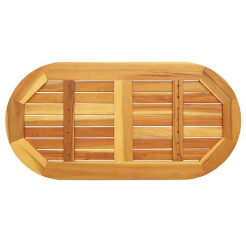OWALNY BLAT STOŁU 90X45X2CM Z LITEGO DREWNA AKACJOWEGO