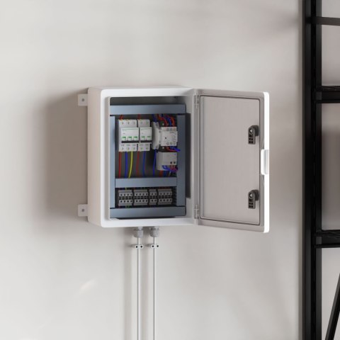 SKRZYNKA KONTROLNA IP65 WODOODPORNA SZARA 30X16,5X40CM Z PLASTIKU ABS