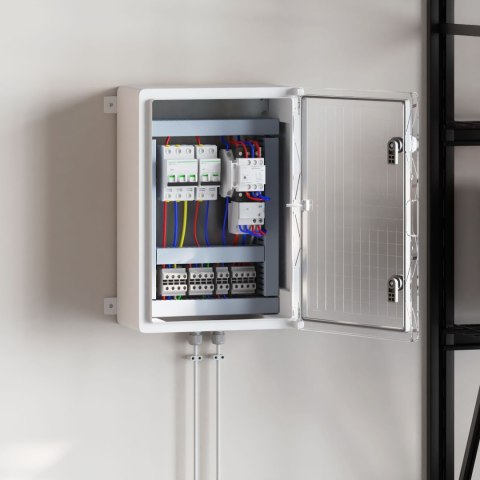 VidaXL Szafa Kontrolna IP65 Wodoodporna Szara 35x19,5x50 cm z Plastiku ABS