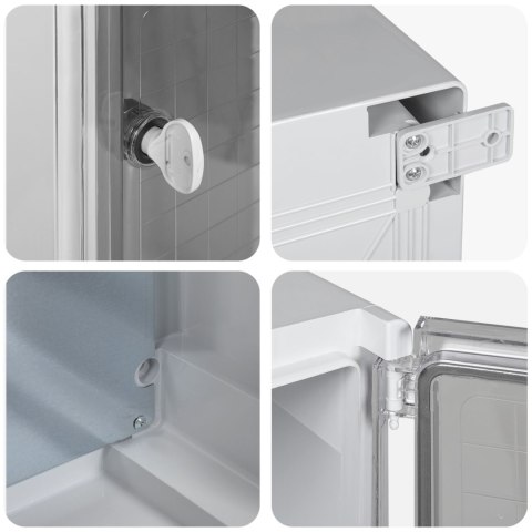 VidaXL Szafa Kontrolna IP65 Wodoodporna Szara 35x19,5x50 cm z Plastiku ABS