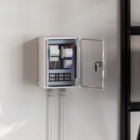 SZAFKA STEROWNICZA IP65 WODOODPORNA SZARA 21X13X28CM PLASTIK ABS