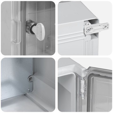 SZAFKA STEROWNICZA IP65 WODOODPORNA SZARA 21X13X28CM PLASTIK ABS