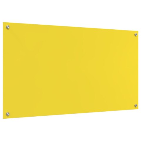 ZASŁONA DO KUCHNI ŻÓŁTA 110X60X0,6 CM SZKŁO HARTOWANE